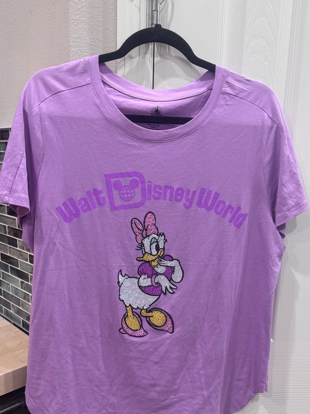Disney Lilac Daisy Duck Sparkle Graphic Tee